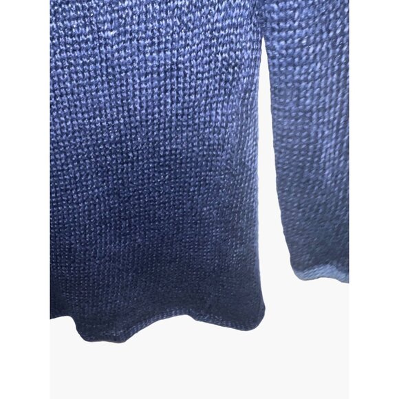 J. McLaughlin Navy Blue Open Knit Sweater Women's Size Medium Excellent very gen - Picture 3 of 6